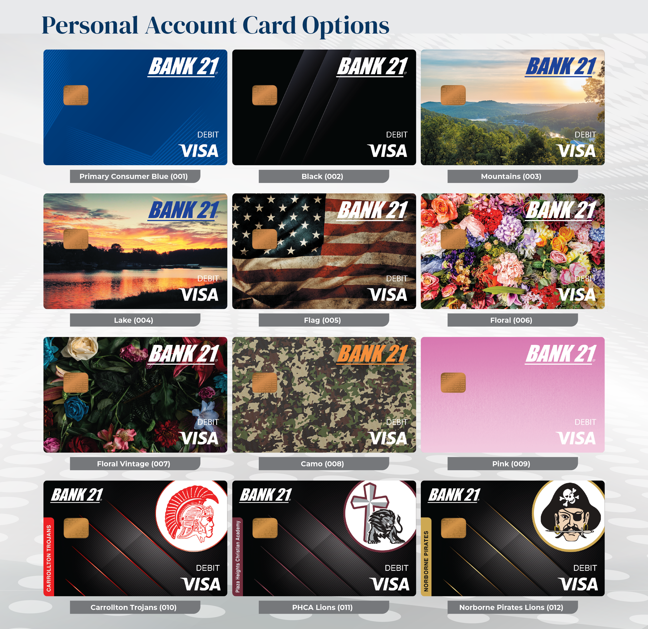 Debit Card Design Options - 1